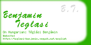 benjamin teglasi business card