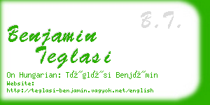 benjamin teglasi business card